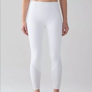 Lululemon Anew Tight Laser Cut White